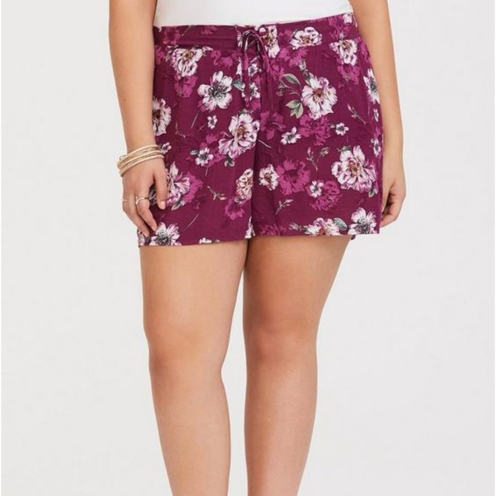 Wine Gauze Shorts